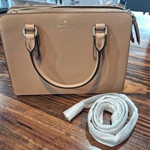 Kate Spade Lise Mulberry Street Leather Satchel in Light Fawn
